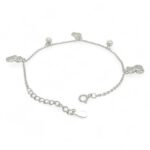 925 Sterling Silver Cat and Ball Anklet - 1.5 mm - Image 5