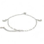 925 Sterling Silver Star and Moon Anklet - 2 mm - Image 3