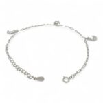 925 Sterling Silver Star and Moon Anklet - 2 mm - Image 2