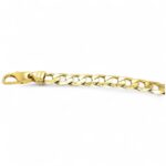 9k Yellow Gold Flat Bevelled Solid Curb Bracelet - 9 mm - Image 3
