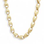 9k Yellow Gold Patterned Acorn Styled Chain - 11 mm