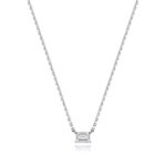 18k Gold Diamond Emerald cut Necklace 0.35 ct - 1.00 ct - Image 5