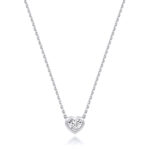 18k Gold Diamond Heart Bezel Necklace 0.35 ct - 1.00 ct - Image 7