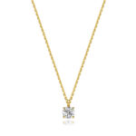 18k Gold Diamond Round Necklace 0.35 ct - 1.00 ct - Image 2