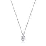 18k Gold Diamond Oval Necklace 0.35 ct - 1.00 ct - Image 5