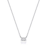 18k Gold Diamond Emerald cut Necklace 0.35 ct - 1.00 ct - Image 4