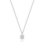 18k Gold Diamond Oval Necklace 0.35 ct - 1.00 ct - Image 4