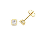 18k Gold Diamond Asscher Cut Bezel Earrings 0.70 ct - 2.00 ct - Image 9