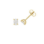 18k Gold Diamond Oval Earrings 0.70 ct - 2.00 ct - Image 2