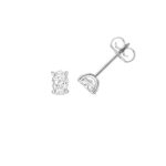 18k Gold Diamond Oval Earrings 0.70 ct - 2.00 ct - Image 6