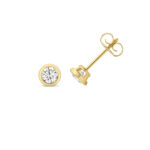 18k Gold Diamond Round Bezel Earrings 0.70 ct - 2.00 ct - Image 2