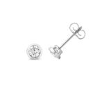 18k Gold Diamond Round Bezel Earrings 0.70 ct - 2.00 ct - Image 6