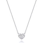 18k Gold Diamond Heart Bezel Necklace 0.35 ct - 1.00 ct - Image 9