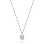 18k Gold Diamond Oval Necklace 0.35 ct - 1.00 ct - Image 3