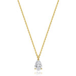 18k Gold Diamond Pear Shape Necklace 0.35 ct - 1.00 ct - Image 4