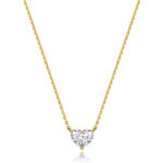 18k Gold Diamond Heart Necklace 0.35 ct - 1.00 ct