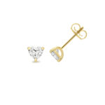 18k Gold Diamond Heart Earrings 0.70 ct - 2.00 ct - Image 3