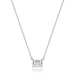 18k Gold Diamond Emerald cut Necklace 0.35 ct - 1.00 ct - Image 2