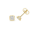 18k Gold Diamond Asscher Cut Bezel Earrings 0.70 ct - 2.00 ct - Image 8