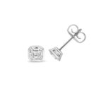18k Gold Diamond Asscher Cut Bezel Earrings 0.70 ct - 2.00 ct - Image 4
