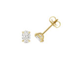 18k Gold Diamond Oval Earrings 0.70 ct - 2.00 ct - Image 3