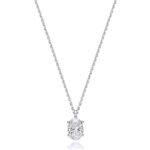 18k Gold Diamond Oval Necklace 0.35 ct - 1.00 ct - Image 2