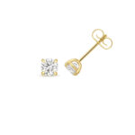 18k Gold Diamond Round Earrings 0.70 ct - 2.00 ct - Image 3
