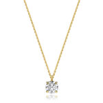 18k Gold Diamond Round Necklace 0.35 ct - 1.00 ct