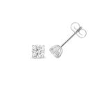 18k Gold Diamond Round Earrings 0.70 ct - 2.00 ct - Image 7