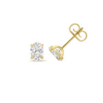18k Gold Diamond Oval Earrings 0.70 ct - 2.00 ct - Image 4