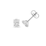 18k Gold Diamond Oval Earrings 0.70 ct - 2.00 ct - Image 8
