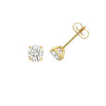 18k Gold Diamond Round Earrings 0.70 ct - 2.00 ct - Image 4