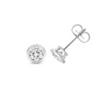 18k Gold Diamond Round Bezel Earrings 0.70 ct - 2.00 ct - Image 8