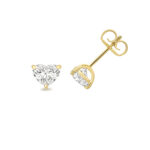 18k Gold Diamond Heart Earrings 0.70 ct - 2.00 ct