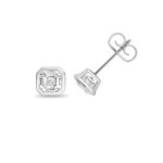 18k Gold Diamond Asscher Cut Bezel Earrings 0.70 ct - 2.00 ct - Image 2