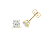18k Gold Diamond Round Earrings 0.70 ct - 2.00 ct
