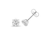 18k Gold Diamond Round Earrings 0.70 ct - 2.00 ct - Image 9