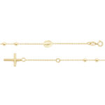 9k Yellow Gold Rosary Bracelet - THCBR614