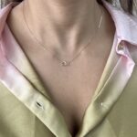 9k Yellow Gold Ladies Interlocking Circle Necklace - Image 2