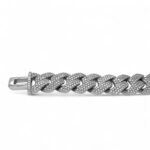 16 mm Moissanite cuban bracelet 925 sterling silver.