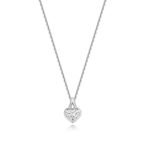 18k Gold Diamond Heart Bezel Pendant Necklace 0.50 ct - 1.00 ct - Image 3