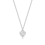 18k Gold Diamond Heart Bezel Pendant Necklace 0.50 ct - 1.00 ct - Image 2