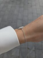 Silver 1-Clover Mother of Pearl Bracelet - Image 3