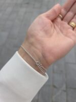 Silver 1-Clover Mother of Pearl Bracelet - Image 4