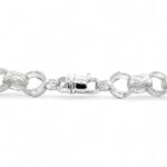 925 Sterling Silver All Patterned Belcher Bracelet - 11 mm - Image 4