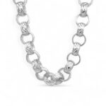 925 Sterling Silver Belcher Chain Fully Patterned Links - 17 mm