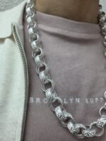 925 Sterling Silver Belcher Chain Fully Patterned Links - 17 mm - Image 5