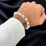 925 Sterling Silver All Patterned Belcher Bracelet - 11 mm - Image 2