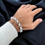 925 Sterling Silver All Patterned Belcher Bracelet - 11 mm - Image 7