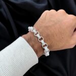 925 Sterling Silver All Patterned Belcher Bracelet - 11 mm - Image 5